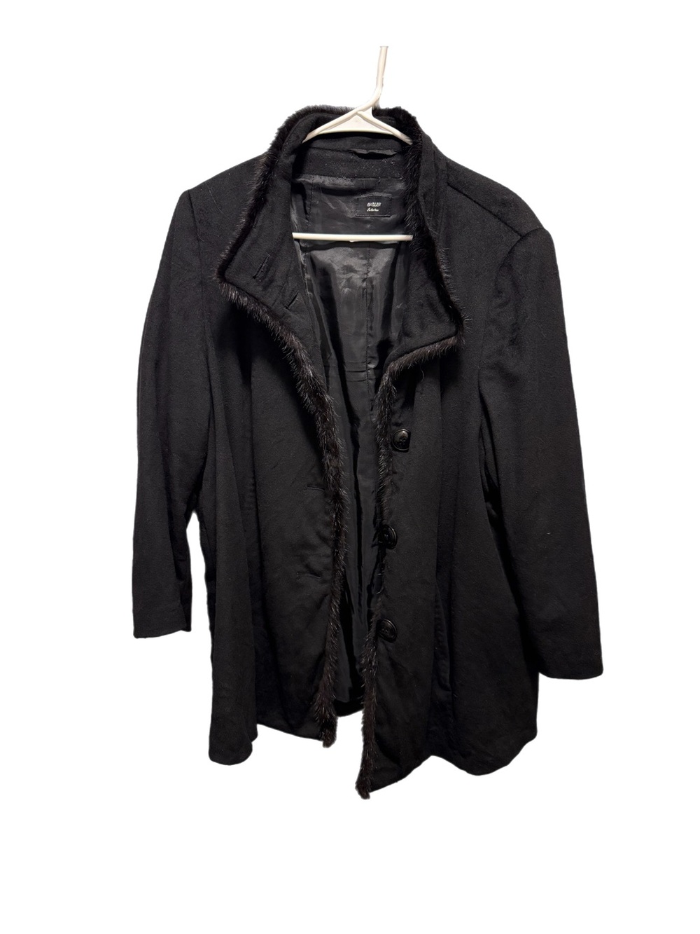 Luxury Basler Selection Made In Italy Superfine Wool & Mink Fur Trim Jacket